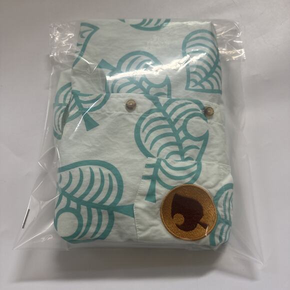 Animal Crossing x Cakeworthy Button Up Shirt Small Teal Leaf All Over Print - Picture 9 of 9